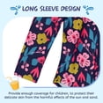 thumbnail image 2 of Zando Toddler Girls Long Sleeve Swimsuits Rash Guard One Piece with UV Protection 2-7 Years Kids Bathing Suits, 2 of 7