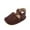 Coffee, variant on Fozruso Summer Children Baby Toddler Shoes Boys And Girls Light Hollow Breathable Comfortable Solid Color Hook Loop Sizes 4 Toddler(Brown)