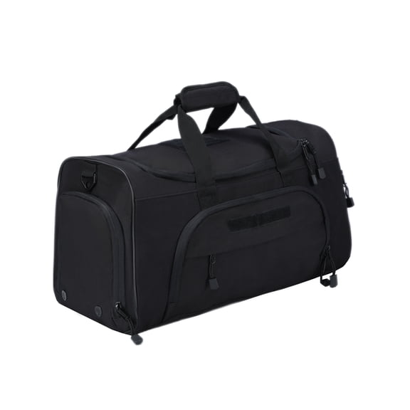 Tactical Duffel Bag with Shoe Compartment, 45 L Gym and Travel Carry On Bag, 600 Denier Polyester with PVC Lining