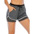 thumbnail image 4 of Women's Activewear Workout Sport Shorts Double layer Running Yoga Shorts Quick-Dry Exercise Athletic Jogging Shorts, 4 of 7