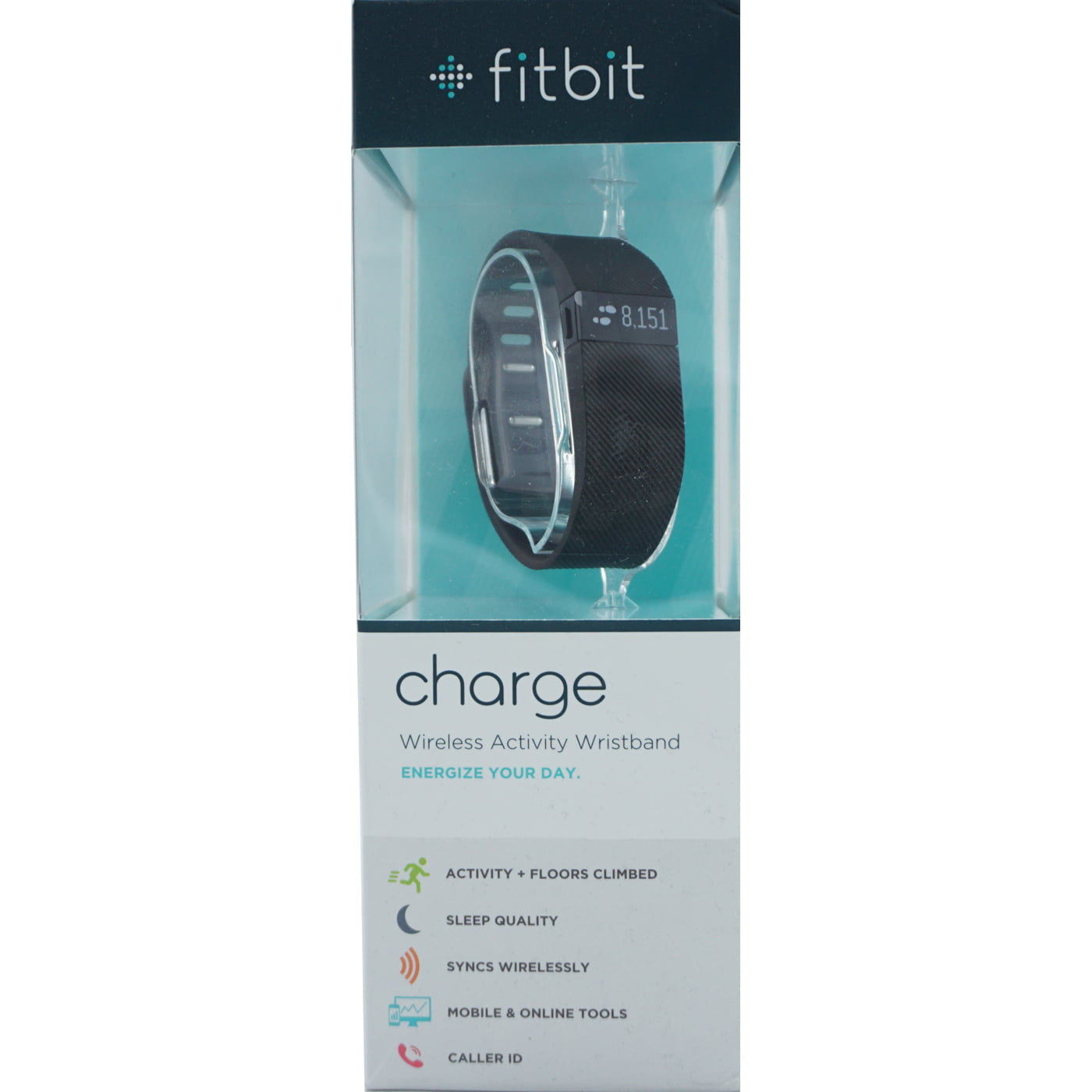 FitBit Charge Wireless Activity Sleep Tracker Wristband FB404BK Large Black 
