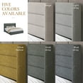 thumbnail image 3 of Sha Cerlin King Size Lift Up Hydraulic Storage Bed Frame, Platform Bed with Fabric Upholstered Wingback Headboard, No Box Spring Needed, Dark Gray, 3 of 14