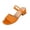 Womens Casual Shoes # Orange, variant on Dress Shoes for Women Open Toe Slide Sandals Low Block Heel Two Strap Design Textured Wide Instep Band and Thin Metallic Accent Ankle Slip On Footwear
