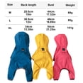thumbnail image 3 of Personalized Dog Raincoat, Waterproof Hooded Jacket with Leash Hole & Reflective Strap, Custom Text Name Puppy Apparel for Small Medium Dogs, Size XL, 4 Colors, 3 of 9