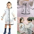 thumbnail image 2 of GJX Children Waterproof Rain Poncho Raincoat, Hooded Transparent Protective Cover, 2 of 6