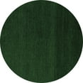 thumbnail image 1 of Ahgly Company Indoor Round Abstract Emerald Green Modern Area Rugs, 3' Round, 1 of 4