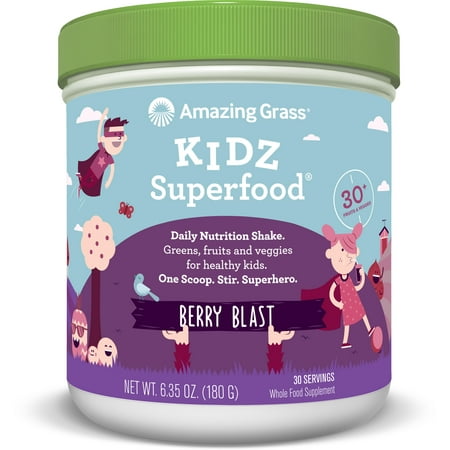 Amazing Grass Kidz Superfood Powder, Berry, 30 Servings