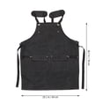 thumbnail image 6 of AURARMLET 1Pack Black Canvas Apron for Craft Table Use by Hair Stylists with Adjustable Straps, 6 of 8