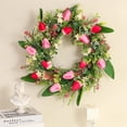 thumbnail image 6 of EWASWON Spring Wreath for Front Door Artificial Floral Wreath Faux Tulip Wreath 13.8 Inch Outdoor Indoor Porch Decor, 6 of 7