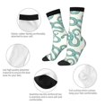 thumbnail image 3 of Fuzoiu Hand Drawn Snake Print Athletic Crew Socks for Men & Women,Casual Crew Socks,Above Ankle Crew Socks for Business, Casual, 3 of 6