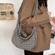 thumbnail image 5 of Sywqhk Bolso De Hombro A Cuadros Retro Bolso De Mensajero De Lana Para Mujer (Blanco A) Sywqhk Para estrenar, 5 of 9