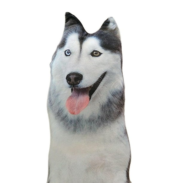 Cojín de perro en 3D, juguete de peluche para perro, muñeco de