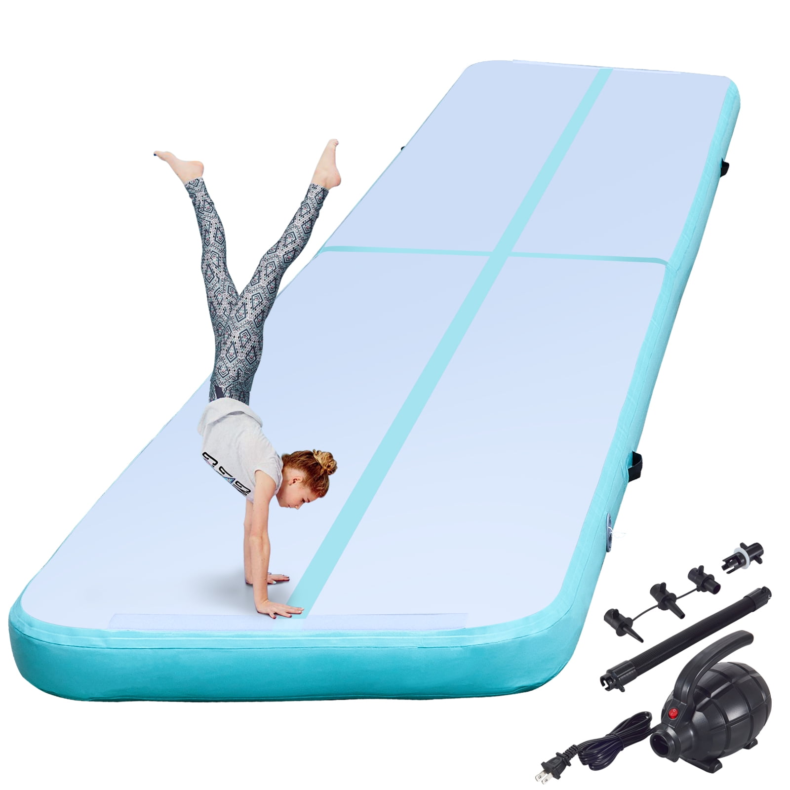 tellen Feodaal Dominant VEVOR Air Track, 16ft Inflatable Air Track Tumbling Mat with Electric Air  Pump, 4in Thickness Tumble Track Mats for Gymnastics/Cheerleading/Yoga/Home  Use, Blue&White - Walmart.com
