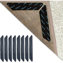 TekDeals 8PCS Carpet Mat Grippers Non Slip Rubber Rug Sticker Skid Tape Reusable Adhesive
