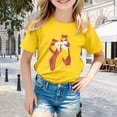 thumbnail image 2 of ibiyuan Girls Tshirt Round Neck Short Sleeve Clothes Girls Shirts Heart Bow Tee Trendy Girl Summer Clothes, 2 of 4
