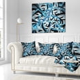 thumbnail image 3 of Designart Blue Spiral Fractal Design - Abstract Throw Pillow - 16x16, 3 of 5