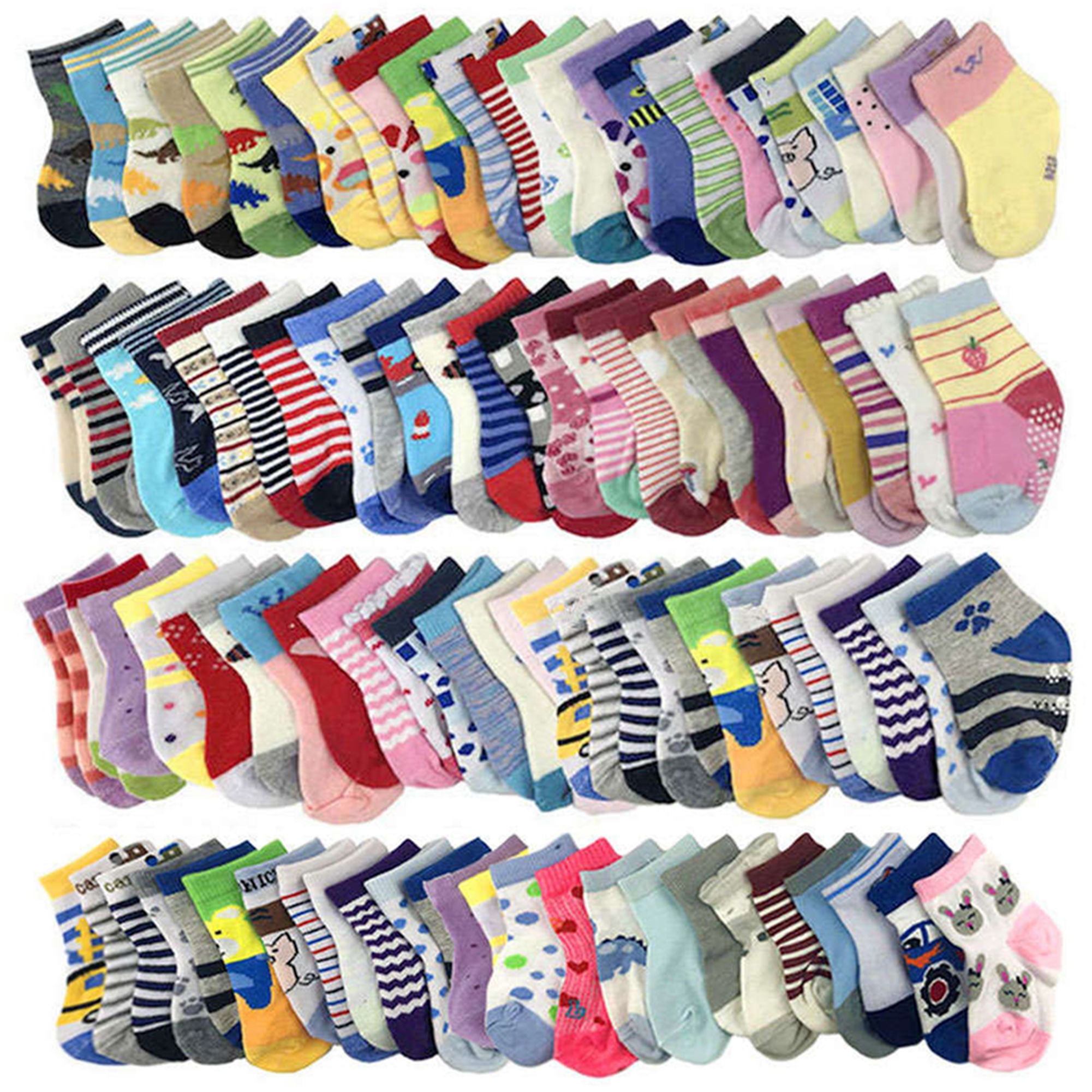 WAFUNNE 20 Pairs Baby Socks Boy Girl Cotton Socks Wholesale for Infant