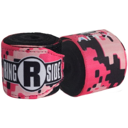 Ringside Apex Boxing Hand Wraps, Black/Pink Camo