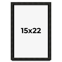 15x22 Shadow Box Black Rustic Barnwood Display Frame  | 1.125 Inch Deep | 0.875 Inch Moulding Width