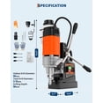 thumbnail image 4 of QinaQin Magnetic Drill Press, High-Torque Portable Drill Press, Ergonomic Handle and Titanium Alloy Guide Rails, Suitable for Industrial and Home Metalworking, 4 of 7