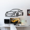 thumbnail image 4 of LaModaHome 911 GT3 Model 991 Front Angle Metal Silhouette Wall Art, 4 of 5