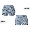 thumbnail image 5 of Lsque Dolphins Pattern High Waisted Biker Shorts for Women-Tummy Control Fitness Athletic Workout Running Yoga Gym Shorts,Moisture-Wicking-Small, 5 of 9