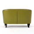 thumbnail image 5 of Isolde Leather Loveseat, Green, 5 of 7