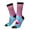 3 Black, variant on Pink Shark Pool Fantasy Crew Socks for Men & Women, Breathable Casual Athletic Ankle Socks