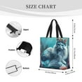 thumbnail image 3 of Honeii Cat Underwater Fantasy Print Tote Bag, Reusable Grocery Shopping Bag,Shoulder Bag with Inner Pocket, 3 of 7