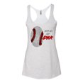 thumbnail image 2 of Wild Bobby, Baseball Fingerprint It's In My DNA, Sports, Women Tri-Blend Racerback Tank Top, Heather White, X-Large, 2 of 5