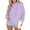 Light Purple, variant on Women's Fashion Oversized Drop Shoulder Long Sleeve Sweatshirt Solid Color Hooded Sweatshirt for Casual Wear,Wine,M