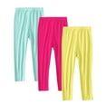 thumbnail image 3 of Sentuca 3 Pack Kids Girls Leggings Cotton Tights Stretchy Soft Yoga Pants Multipack Pull On for Fall Winter, 3 of 8
