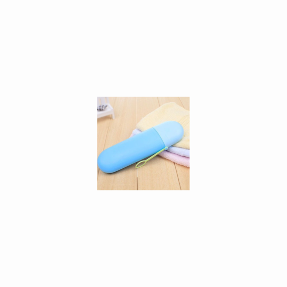 2 Packs Toothbrush Toothpaste Travel Container Cases,Toothbrush Case Storage Box Holder with Hanger,Portable Spoon fork Storage Case for Traval, Family, Camping, School, Blue