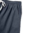 thumbnail image 4 of Mifsaly Mens Corduroy Pants Baggy Wide Leg Trousers Casual Relaxed Fit Straight Leg Lounge Pants Comfortable Breathable Vintage Streetwear for Fall Winter Everyday Navy,M, 4 of 8