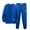Blue, variant on Men's Solid Color Sweatshirt Set Long Sleeve Round Neck Top and Sweatpants 2-Piece Casual Sweatsuit Valentine's Day Easter Gift
