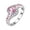 Pink, variant on YYKihy Shaped Cubic Zircon Solitaire Style Wedding Enagement Anniversary Ring Dainty Stackable Engagement Wedding Promise Rings