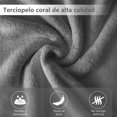 thumbnail image 3 of Juego de Toallas de Baño de 8 Piezas, Suave y Agradable para La Piel Vellón de Coral Toalla, Super Absorbente y Secado Rápido, Lavable a Máquina, Toallas Baño para Hogar, Hotel, Gimnasio(Gris Oscuro), 3 of 8