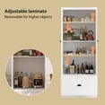 thumbnail image 5 of KULAGAGA 70.9" H Kitchen Pantry Cabinet, Freestanding Storage Cupboard with Drawer and Adjustable Shelves for Kitchen Bathroom Living Room, White, 5 of 8