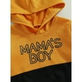 thumbnail image 6 of Qiylii Baby Boys 2PCS Pants Outfits Set, Long Sleeve Letter Color Contrasts Hoodies, Patchwork Long Pants, Toddler Spring/Fall Wear Clothes,0-4Years, 6 of 8