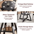 thumbnail image 6 of LAFGUR 47" Round Dining Table for 4,Wood Kitchen Dining Room Circle Dinner Pedestal Table ,Black, 6 of 9