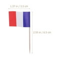 thumbnail image 4 of Shisuyan 200pcs France Flag Cupcake Picks Mini Stick Toothpick Flags Cocktail Picks, 4 of 8