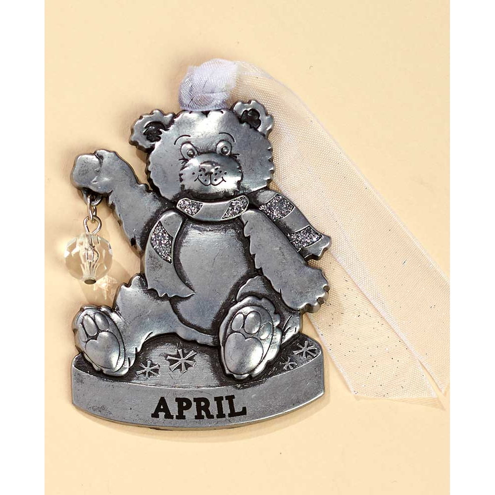 Birthstone Bear Ornaments , April
