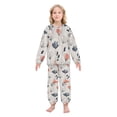 thumbnail image 2 of Fluffy Pajamas Set Fuzzy Winter Warm Pj Sets Pullover Tops and Long Pants Elegant and Simple Flowers X-Small, 2 of 8