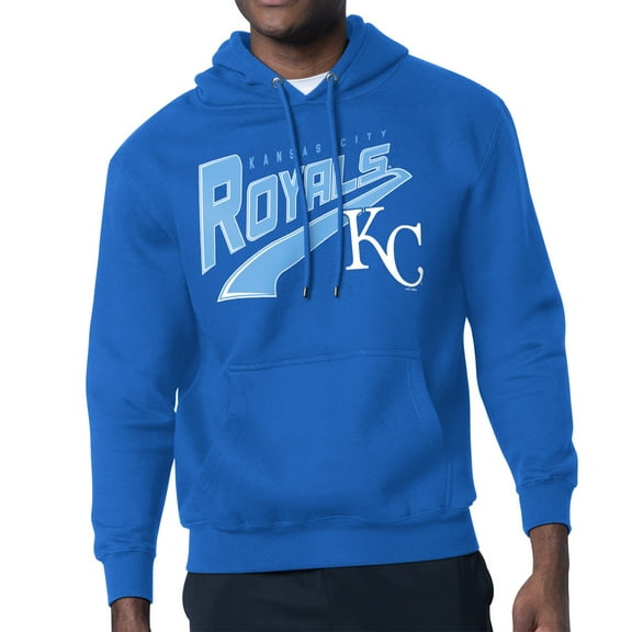 Men's Starter Royal Kansas City Royals Modern Tailsweep Fleece Tri-Blend Pullover Hoodie