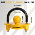 thumbnail image 2 of AUTOXBERT Trailer Lock Tow Hitch Anti-Theft Safety Lock High Performance Steel Universal Security (Yellow), 2 of 5