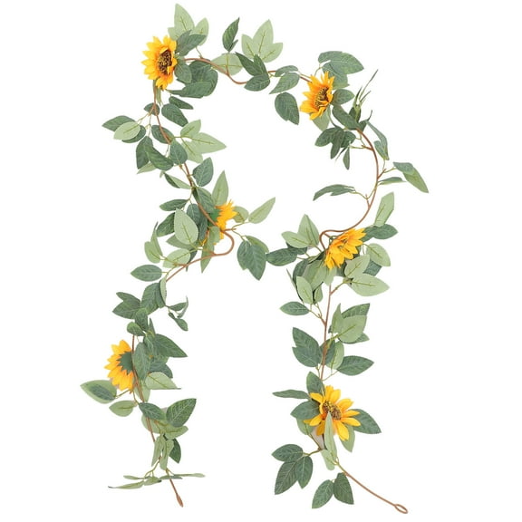 SEWCHICS Artificial Sunflower Vine for Wreath Making and Floral Crafts, Simulation Flower Garland Decoration