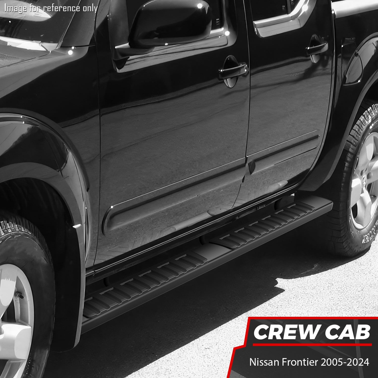 DNA Motoring For 05-24 Nissan Frontier Crew Cab Black 6" Side Step Nerf Bar Running Boards