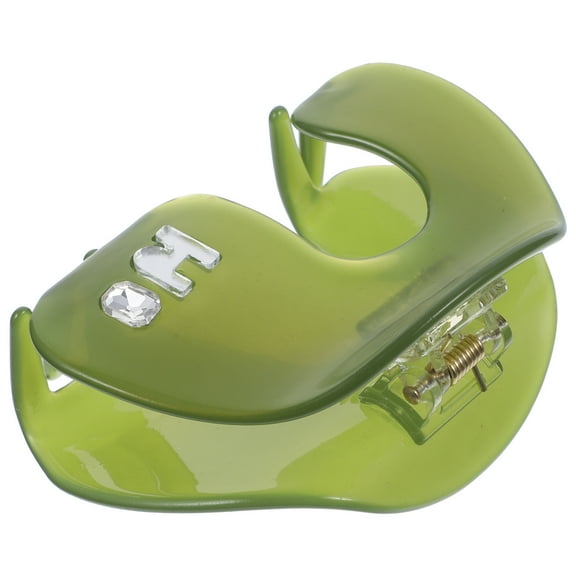 GOOHOCHY Green Acetate Sheet Hair Claw Clip for Women with Large Size U Shape for Decoration and Daily Use