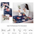 thumbnail image 4 of Christmas Snowman Truck Throw Flannel Blanket 30x40In Poinsettia Leaf Xmas Balls Blue Background Super Soft Cozy Bed Blanket, Lightweight Plush Fuzzy Bed Throw for Bedroom Sofa Couch Living Room, 4 of 4