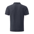 thumbnail image 4 of Men's Breeze Polo Shirts Beer Belly Breeze Short Sleeve Wear Collared Textured Shirt Stretchy Quick Dry Casual Golf for Outdoor Daily Dark Gray XL, 4 of 5